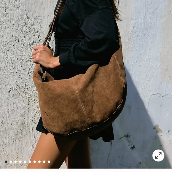 Free People Brown Suede Hobo Bag - Picture 6 of 6